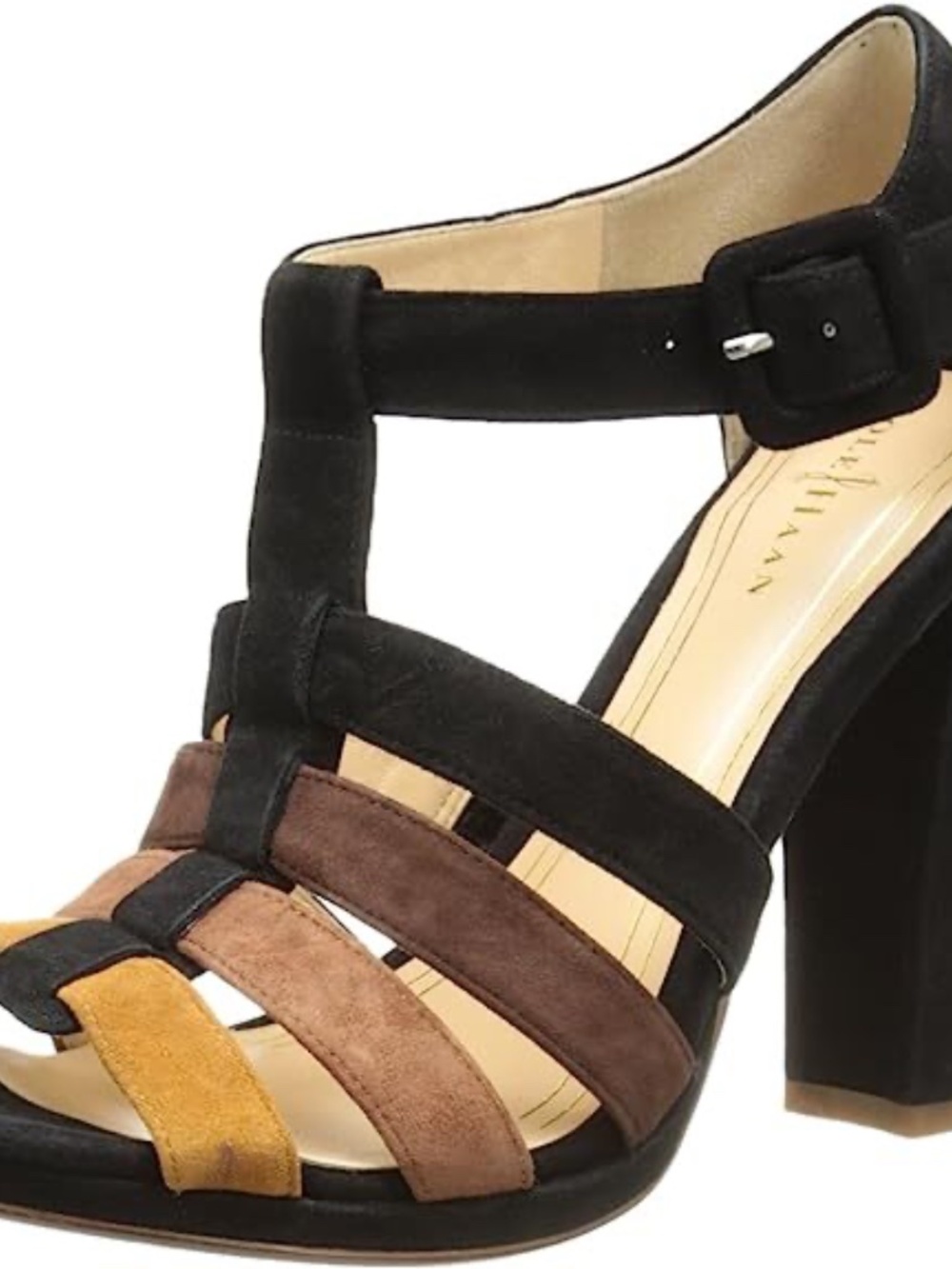 NEW Cole Haan Chelsea T-Strap Sandal black multi 9